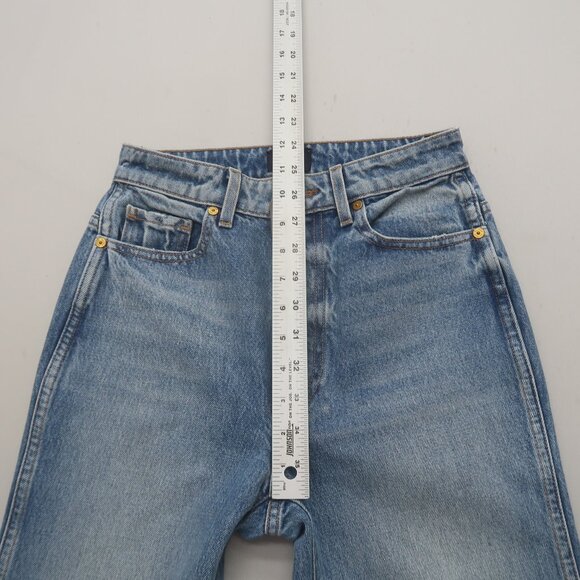 KHAITE Light Blue Distressed High Rise Jeans - Picture 11 of 13